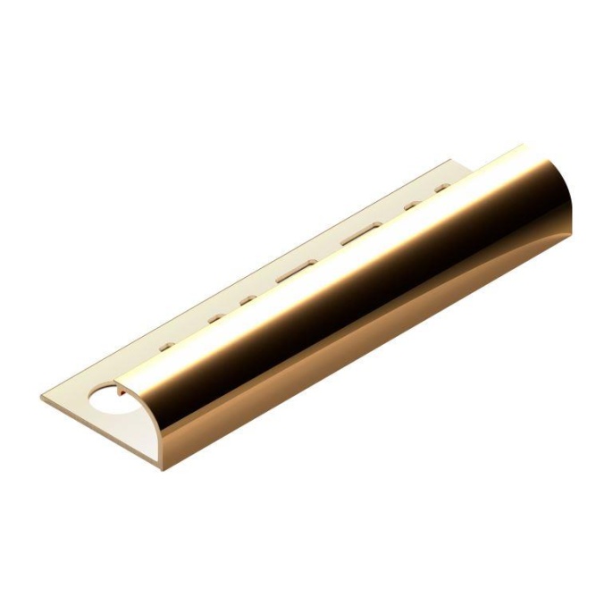 PVL17-01 Профиль для плитки внешний NEEXY латунь полированная 10мм х 2.7м
