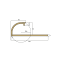 PVL17-01 Профиль для плитки внешний NEEXY латунь полированная 10мм х 2.7м